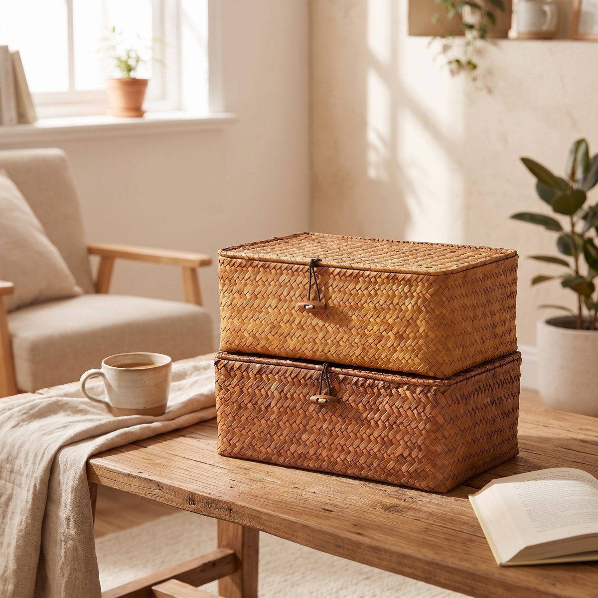 Woven Storage Basket detail