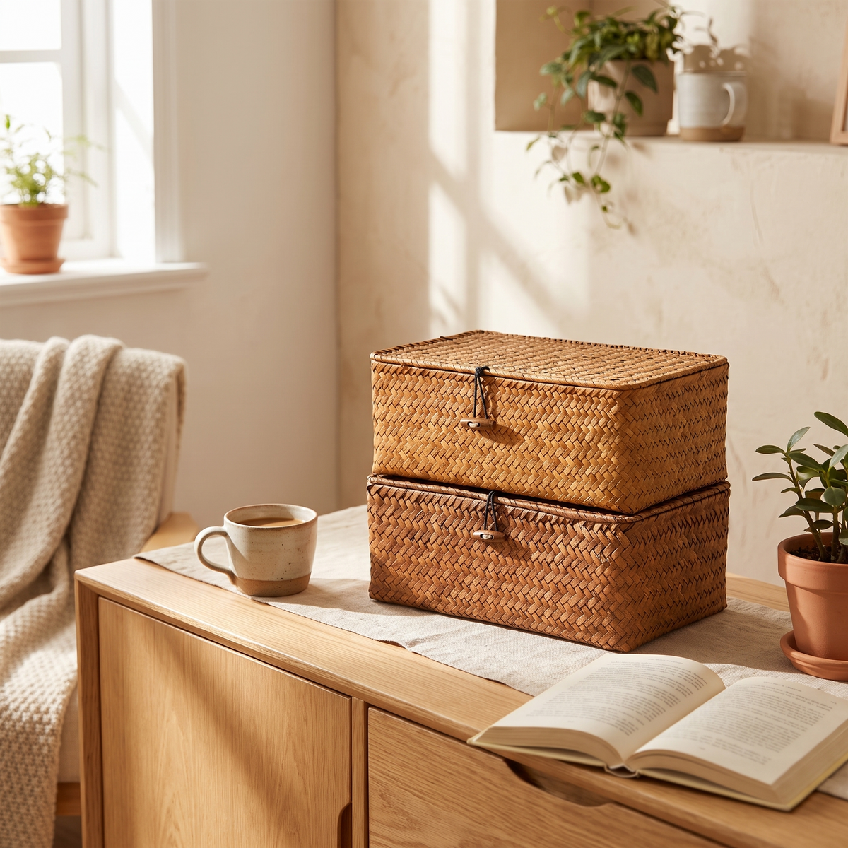 Woven Storage Basket lifestyle
