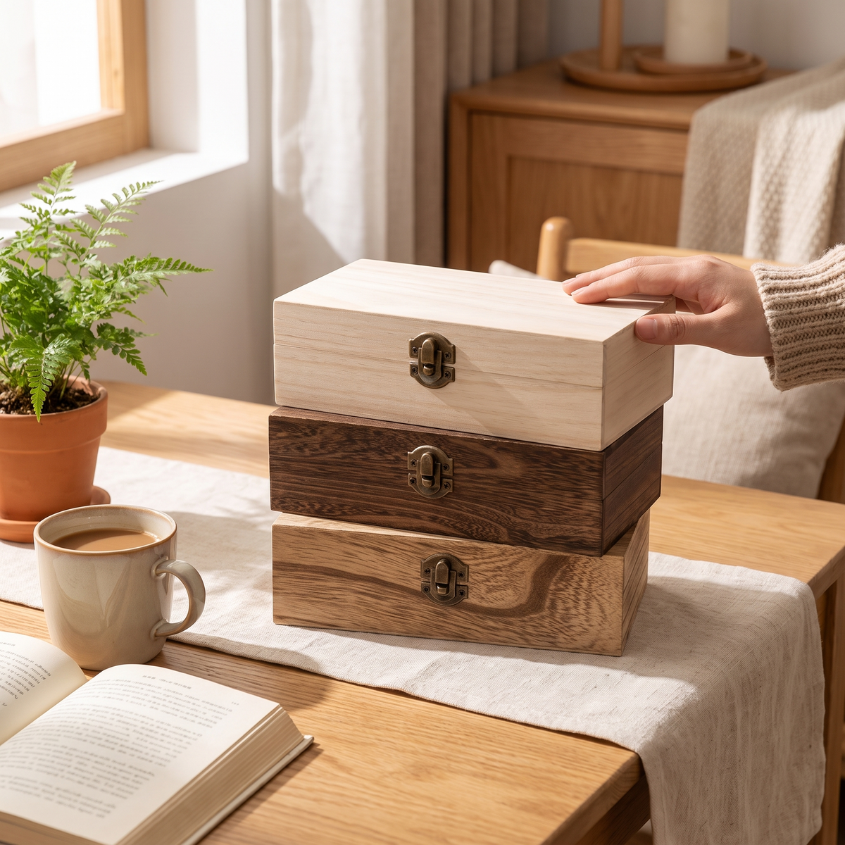 Wooden Keepsake Box lifestyle