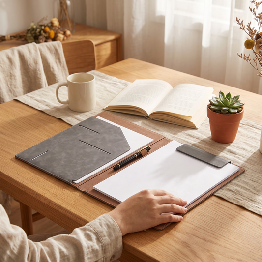 A4 Leather Document Folder lifestyle