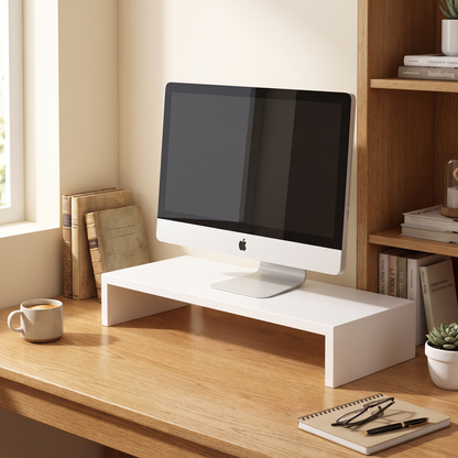 Desk Monitor Riser lifestyle White