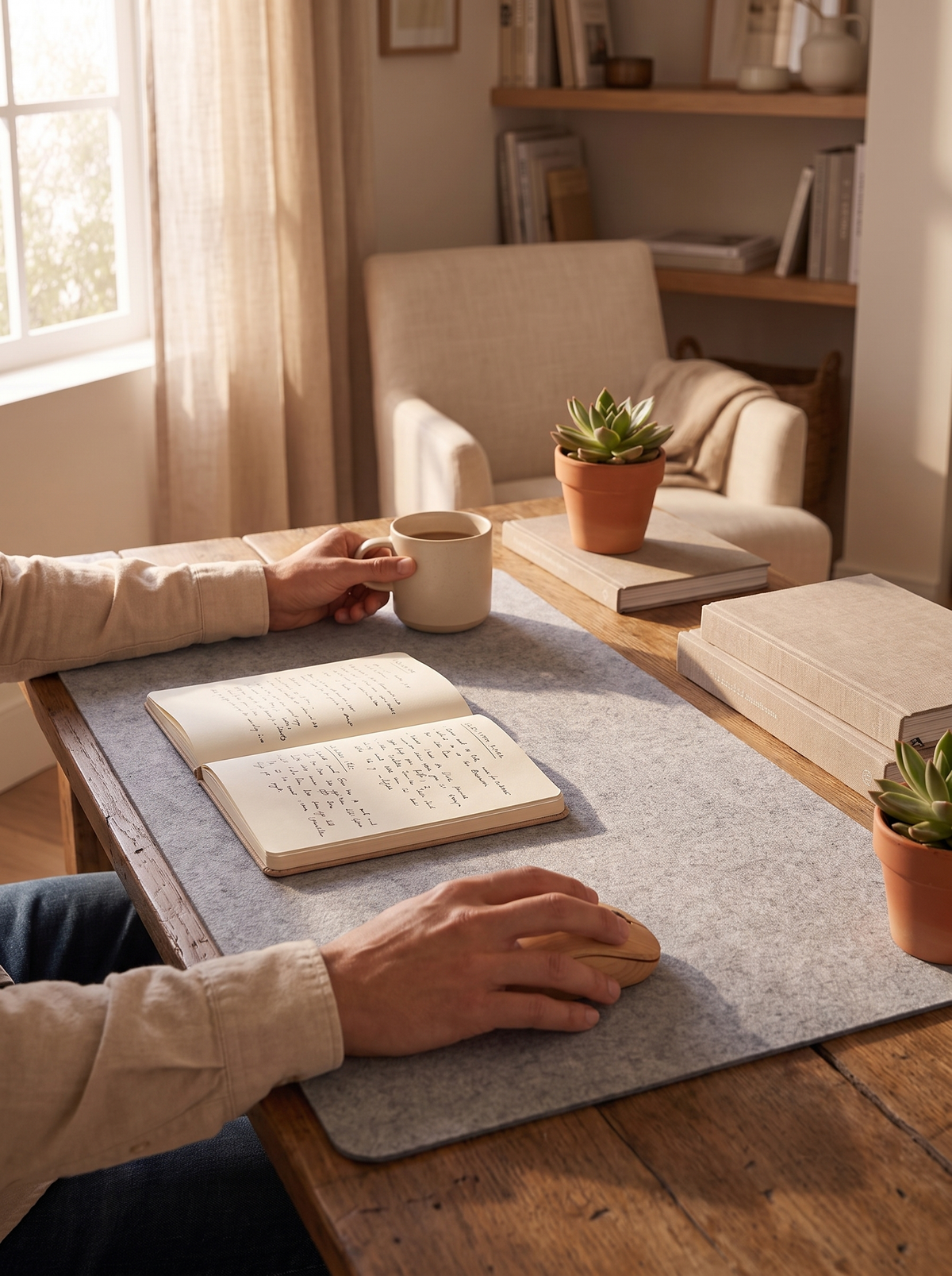 wool-felt-desk-mat lifestyle 2