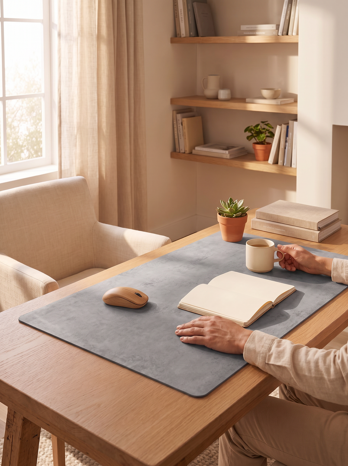 wool-felt-desk-mat lifestyle 1