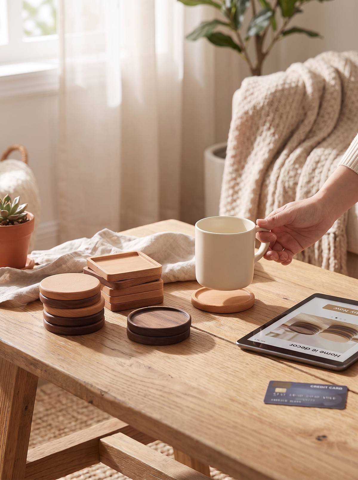 solid-wood-coaster lifestyle 3