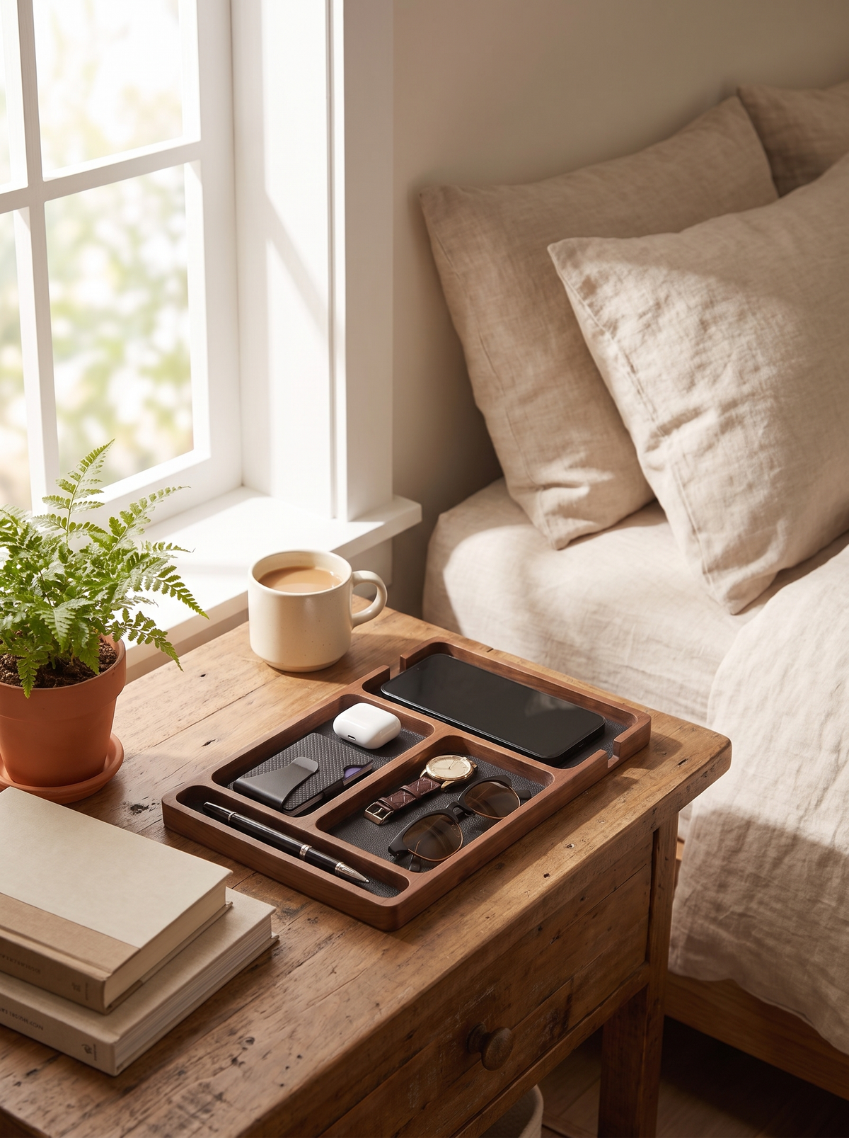 partitioned-desk-tray lifestyle 1