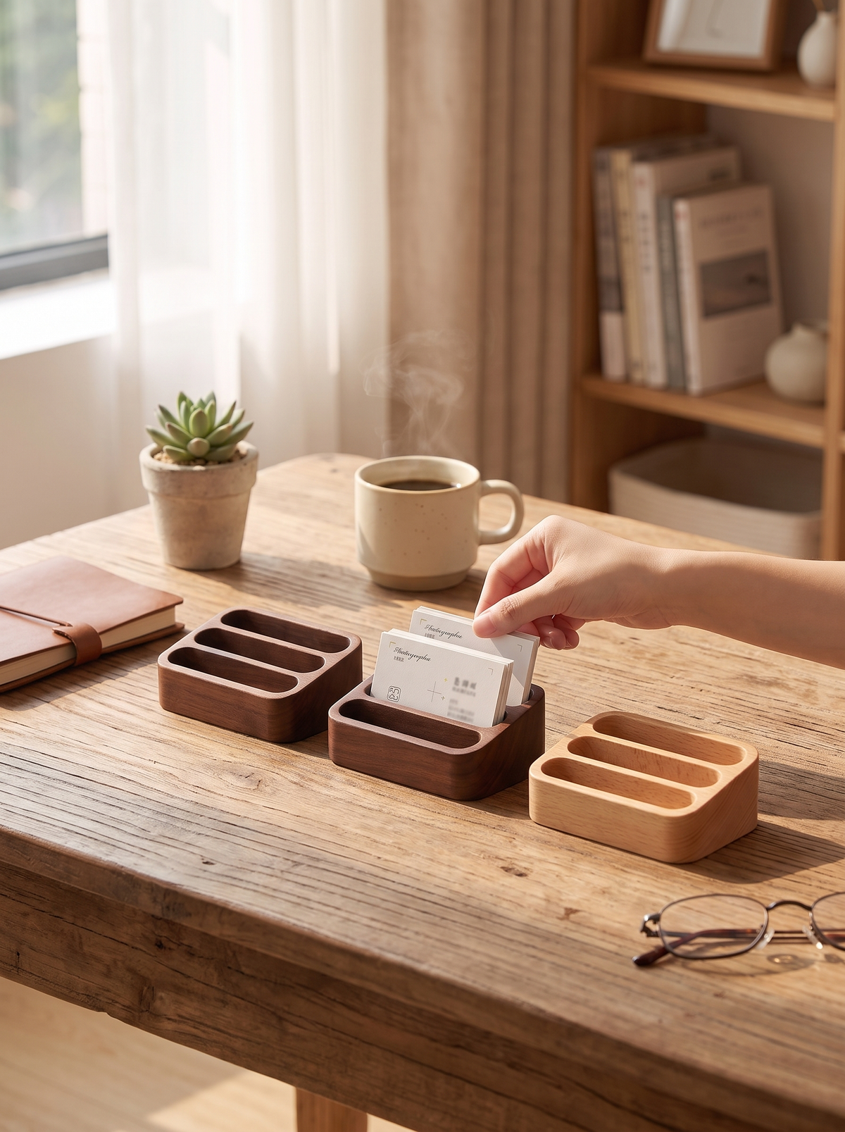 wooden-card-and-memo-holder lifestyle 3