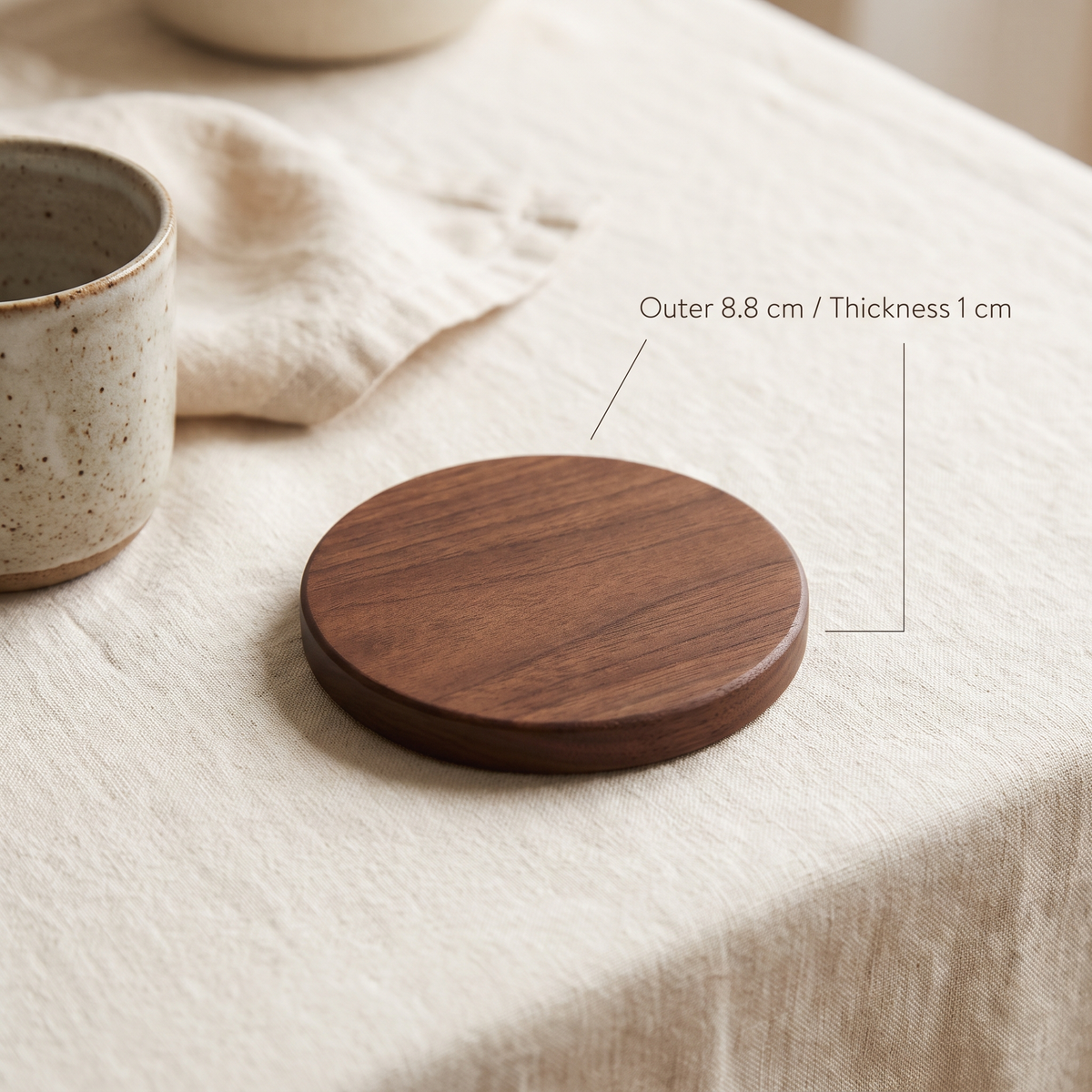 Solid Wood Coaster Style 2 - Walnut